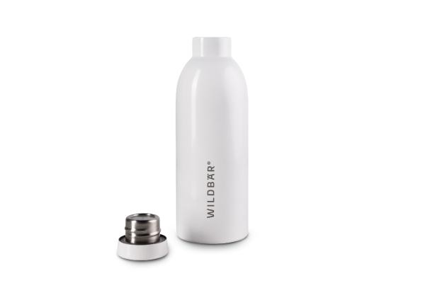 Thermos-Flasche weiß 500 ml - Edelstahlflasche, auslaufsicher für Büro, Sport, Wandern oder Schule - BPA und plastikfrei – Bild 2