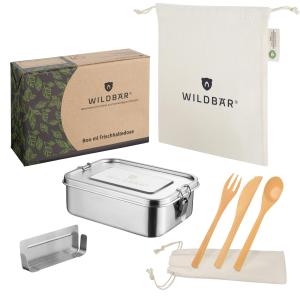 Set: Lunch­box (800 ml) + Bambus­besteck 3-teilig